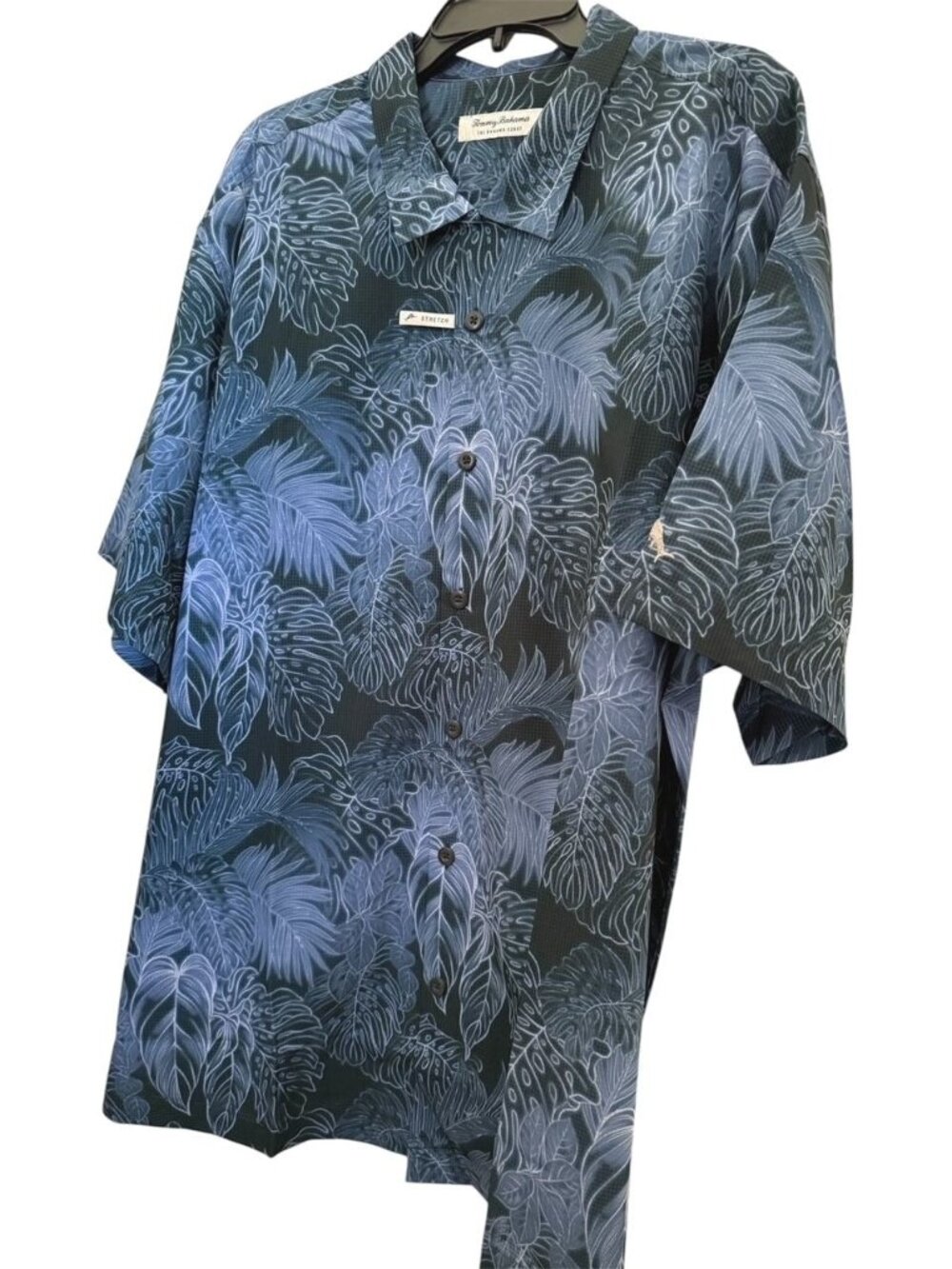 Tommy Bahama Mens Blue Tropical Palm Sport Button Up Shirt Plus Sz 3XL Big New